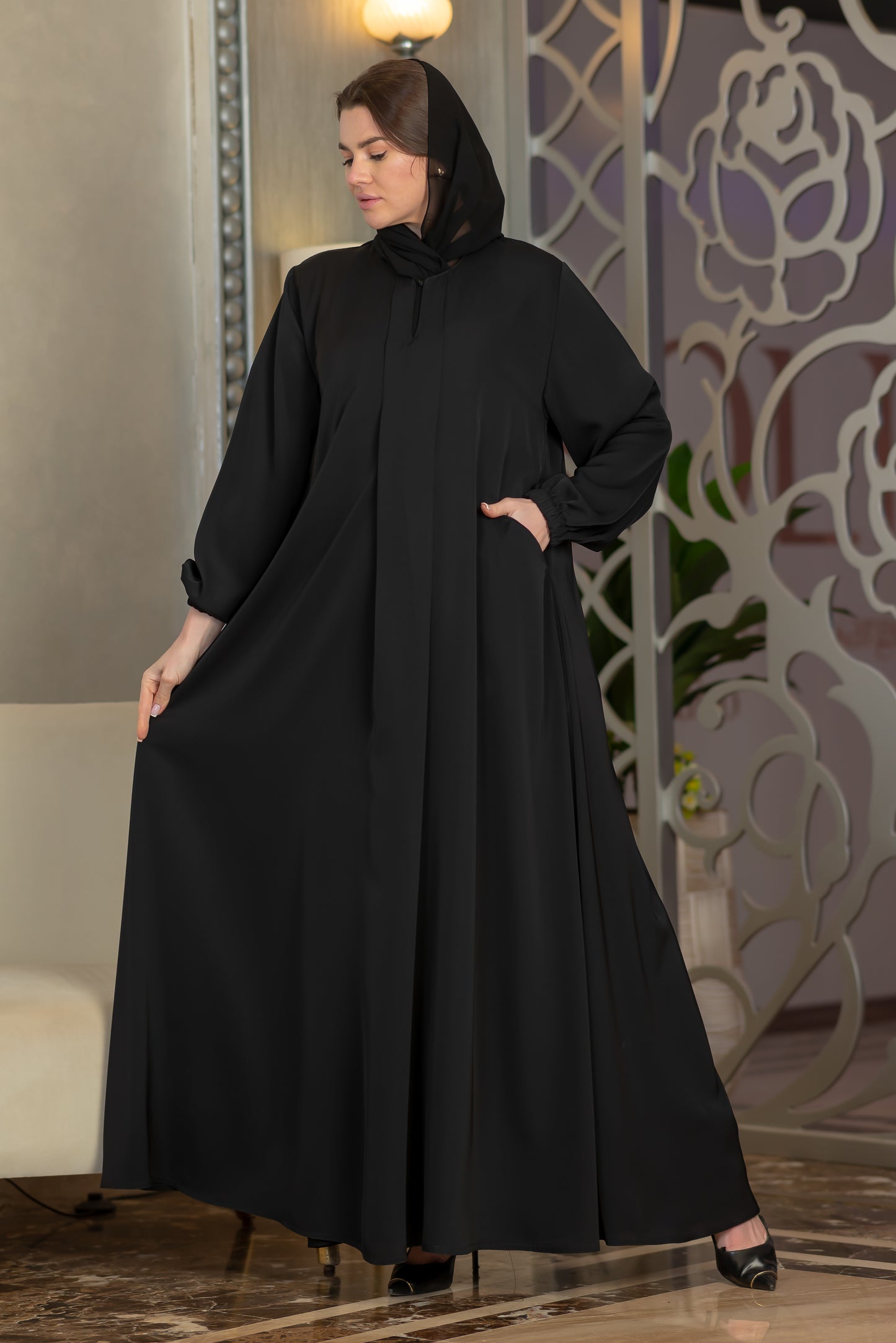 عباية كويتى ٢ جيب اسود