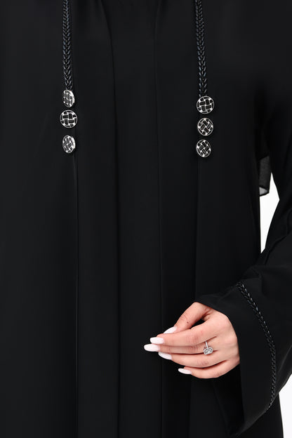 عباية حرير كلونة زراير