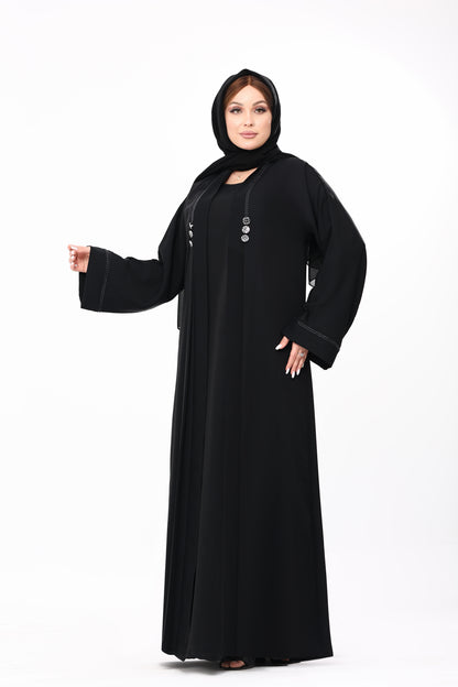 عباية حرير كلونة زراير