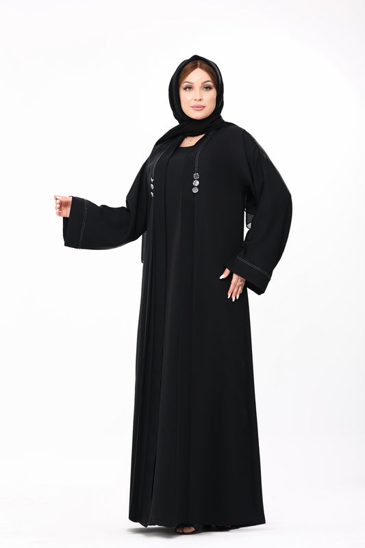 عباية حرير كلونة زراير