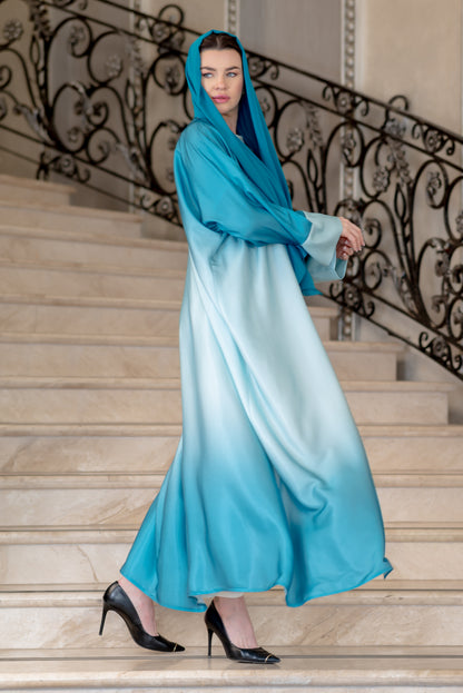 إسدال بشت ديجراديه مقفول زهري