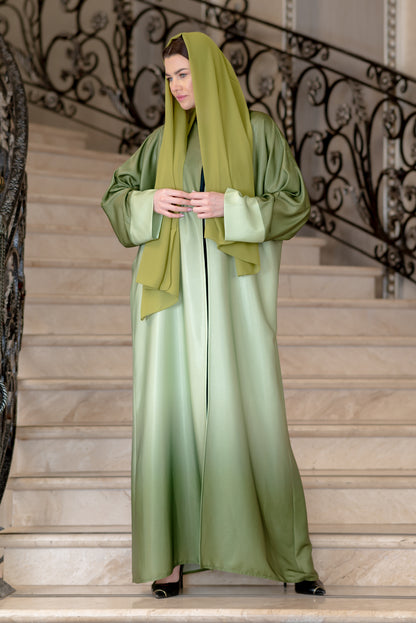 إسدال بشت ديجراديه مقفول اخضر