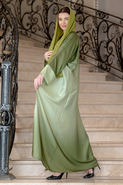 إسدال بشت ديجراديه مقفول اخضر