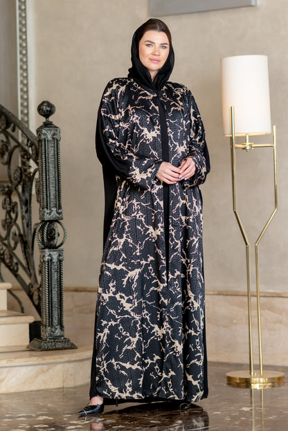 إسدال بشت فيرساتشي مقفول ذهبي