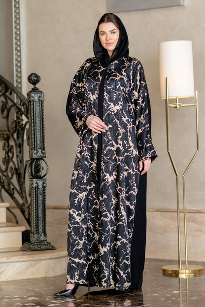 إسدال بشت فيرساتشي مقفول ذهبي