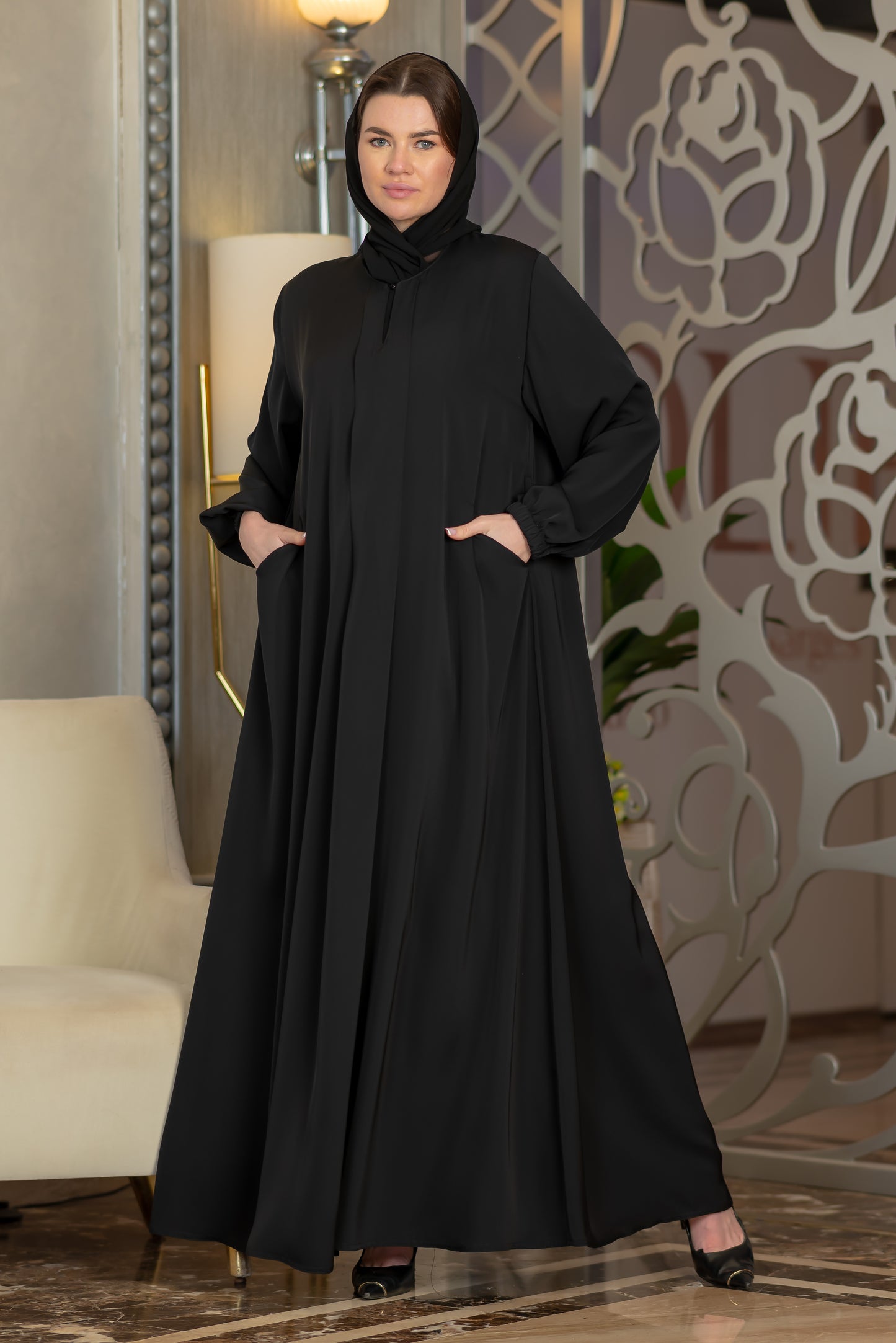 عباية كويتى ٢ جيب اسود